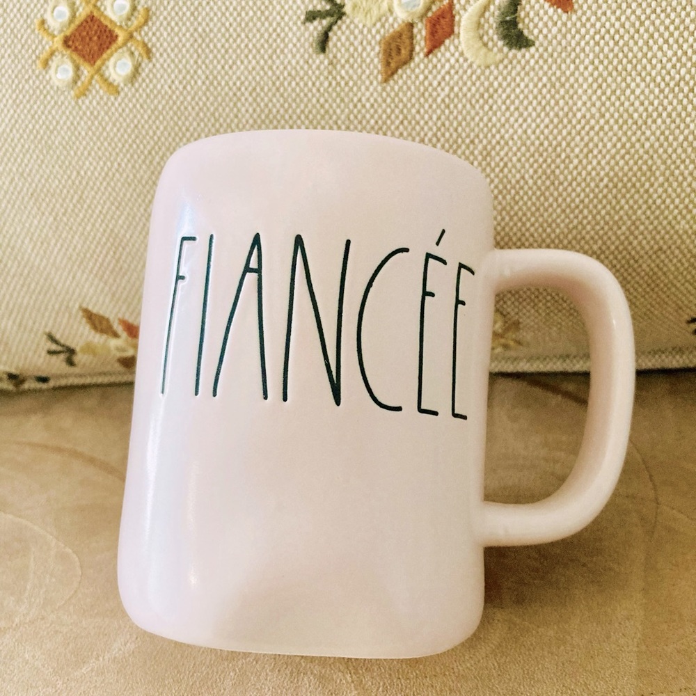 Rae Dunn “FIANCÈE” ceramic mug (light pink)